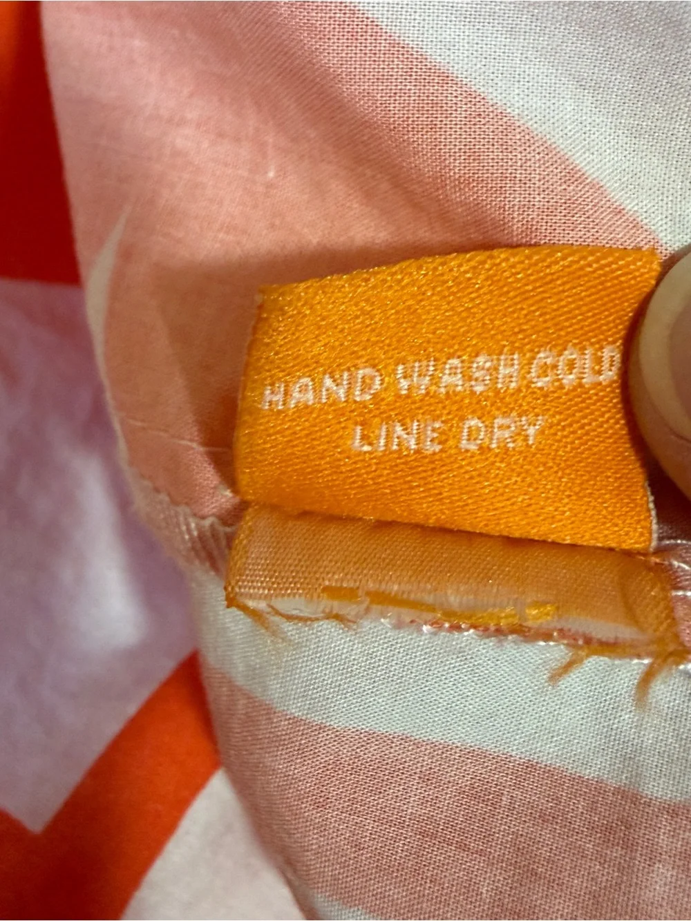 Women’s Orange & White Printed Tiered Dress - Picture 9 of 13